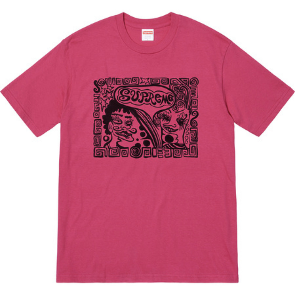 Supreme Faces Tee, Dark Pink Size Medium Fall 18🔥